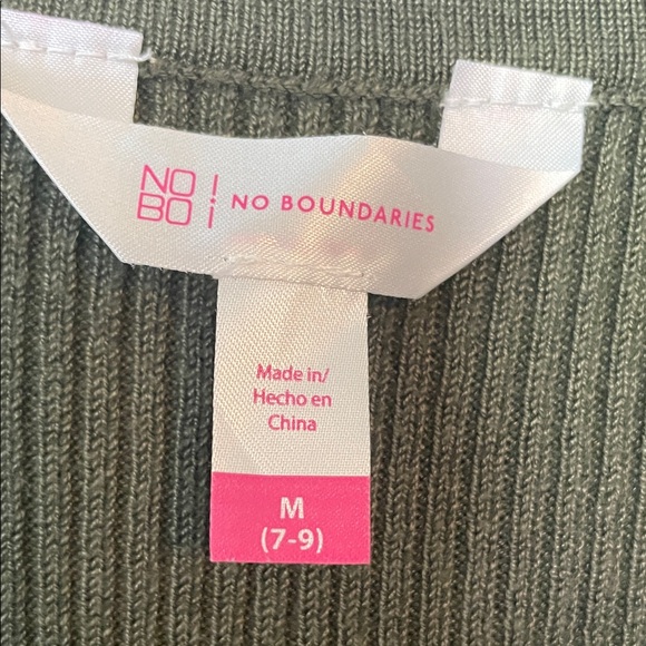 No Boundaries Olive Ribbed Lace-Up Top - Picture 2 of 3